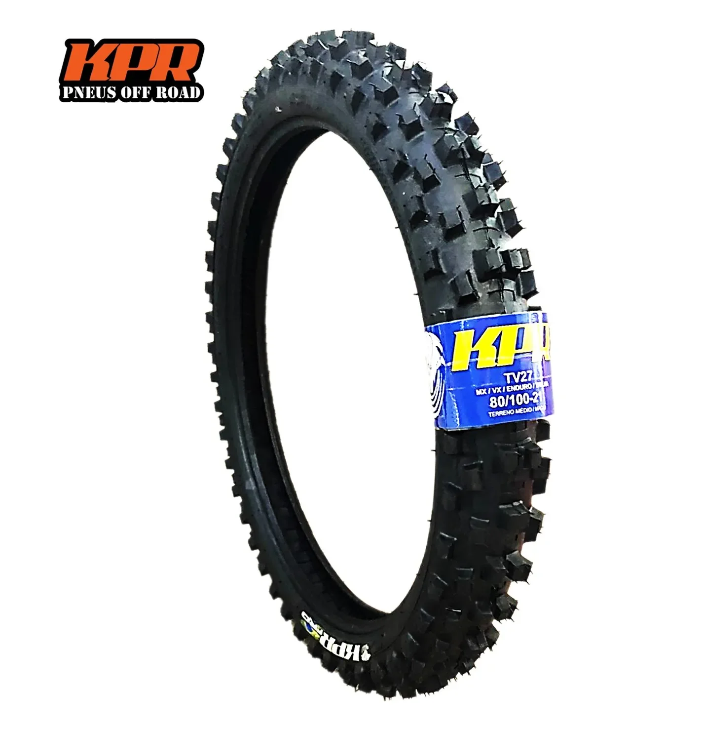 Pneu Cross Dianteiro 80/100-21 TV27 (Intermediario-Médio) KPR Pneu Cross Dianteiro 80/100-21 TV27 (Intermediario-Médio) KPR